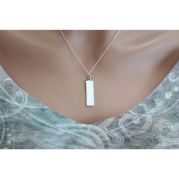 Sterling Silver Pine Tree Charm with Bronze Sun Necklace - Picture 4 of 4